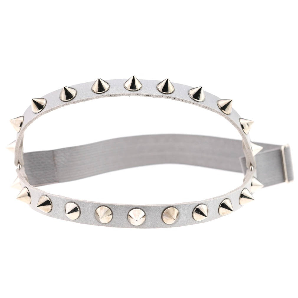 Punk Hip Hop Double Row Rivet Garter with Thigh Ring