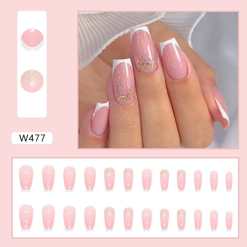 Glittery Harajuku Style Girl’s Manicure Wearable Nails