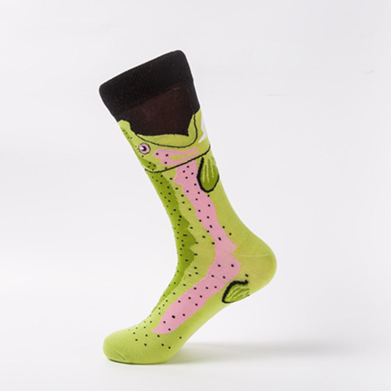 Playful Animal Print Colorful Socks