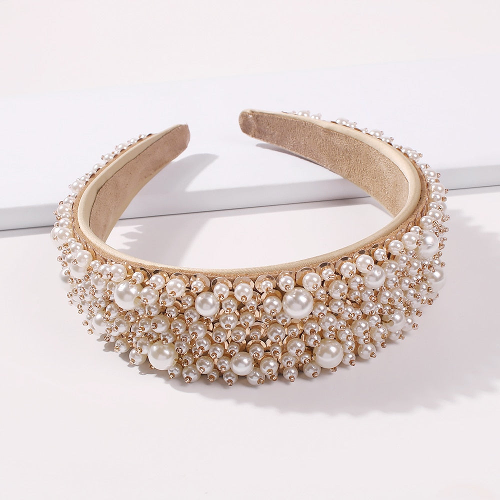 Elegant Handmade Imitation Pearl Hairband