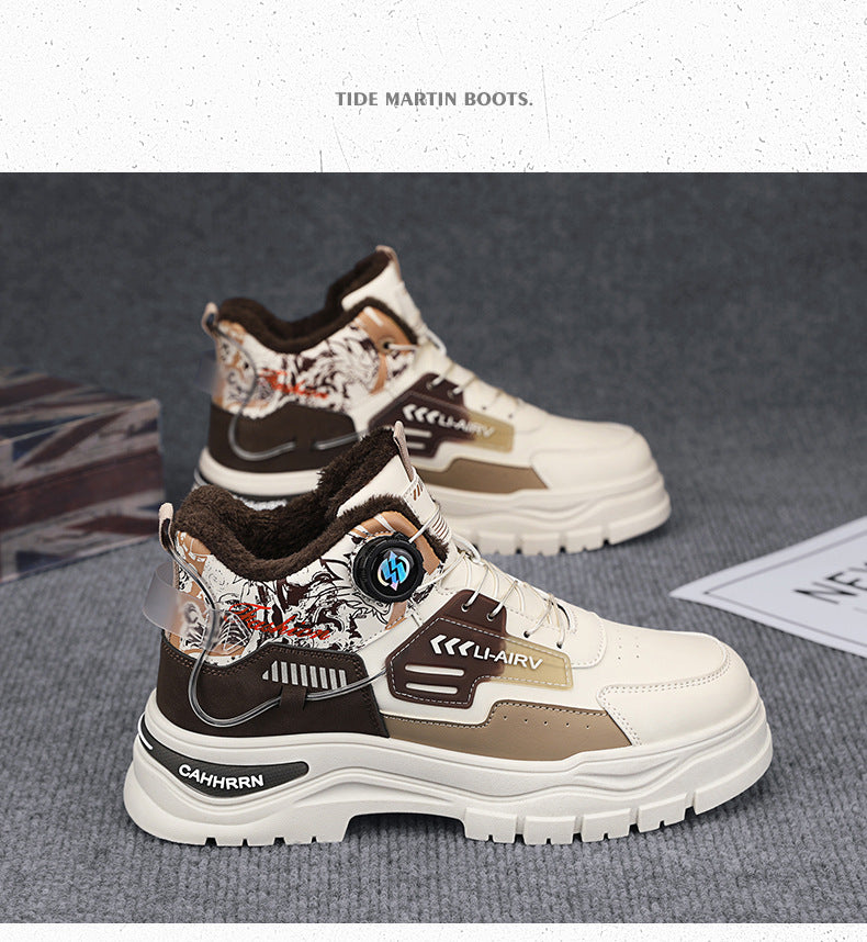 Harajuku Style Boots for Men - Waterproof & Warm