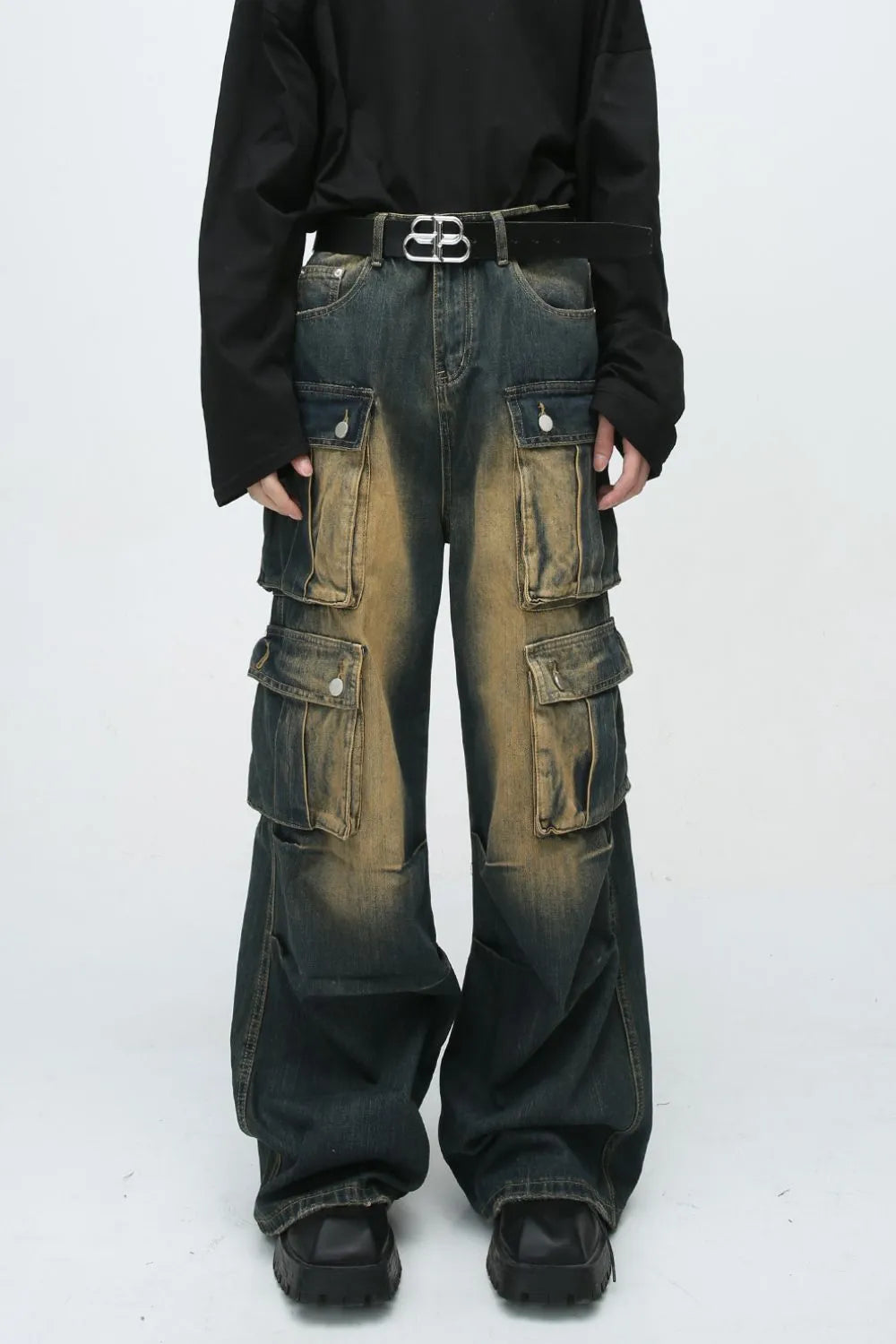 Harajuku High Waist Cargo Jeans