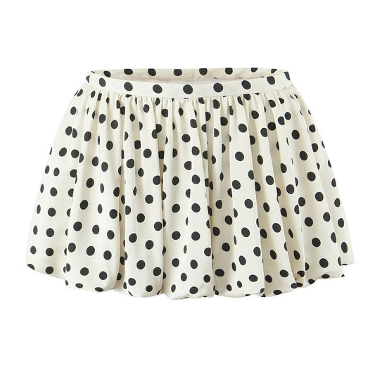 Playful Storm Point Flower Bud Half Skirt Shorts for Women