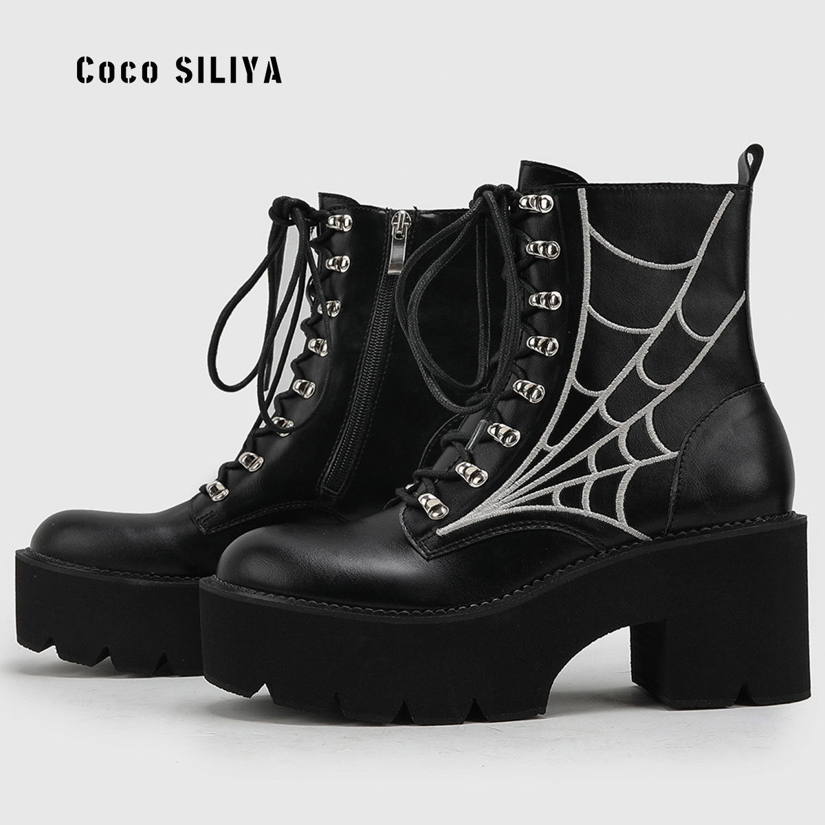 Harajuku Style Women's Thick Soled Platform Boots