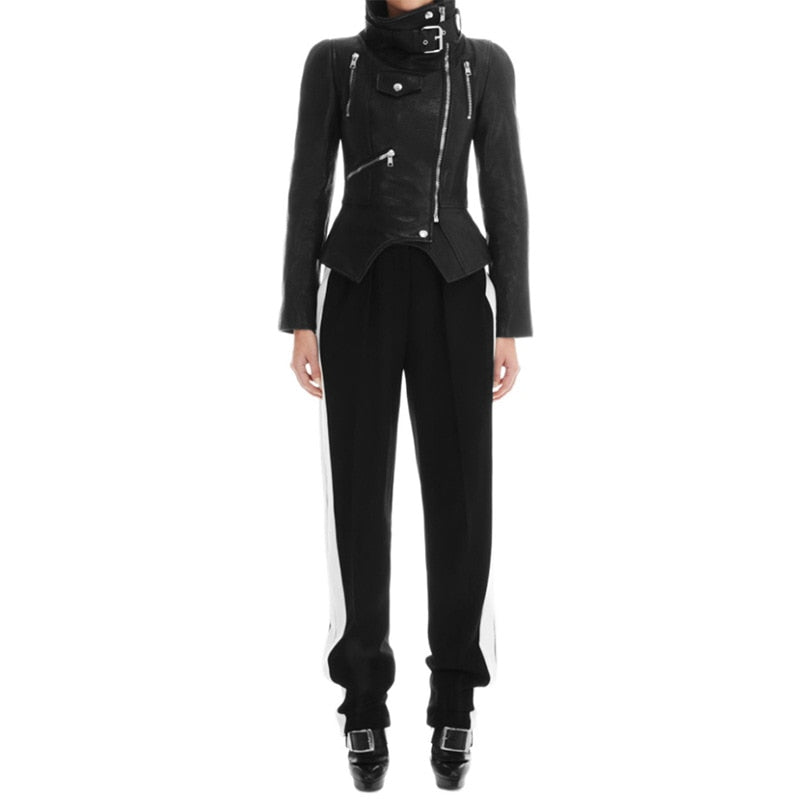 Harajuku Style Women's Faux Leather Gothic Motorcycle Jacket