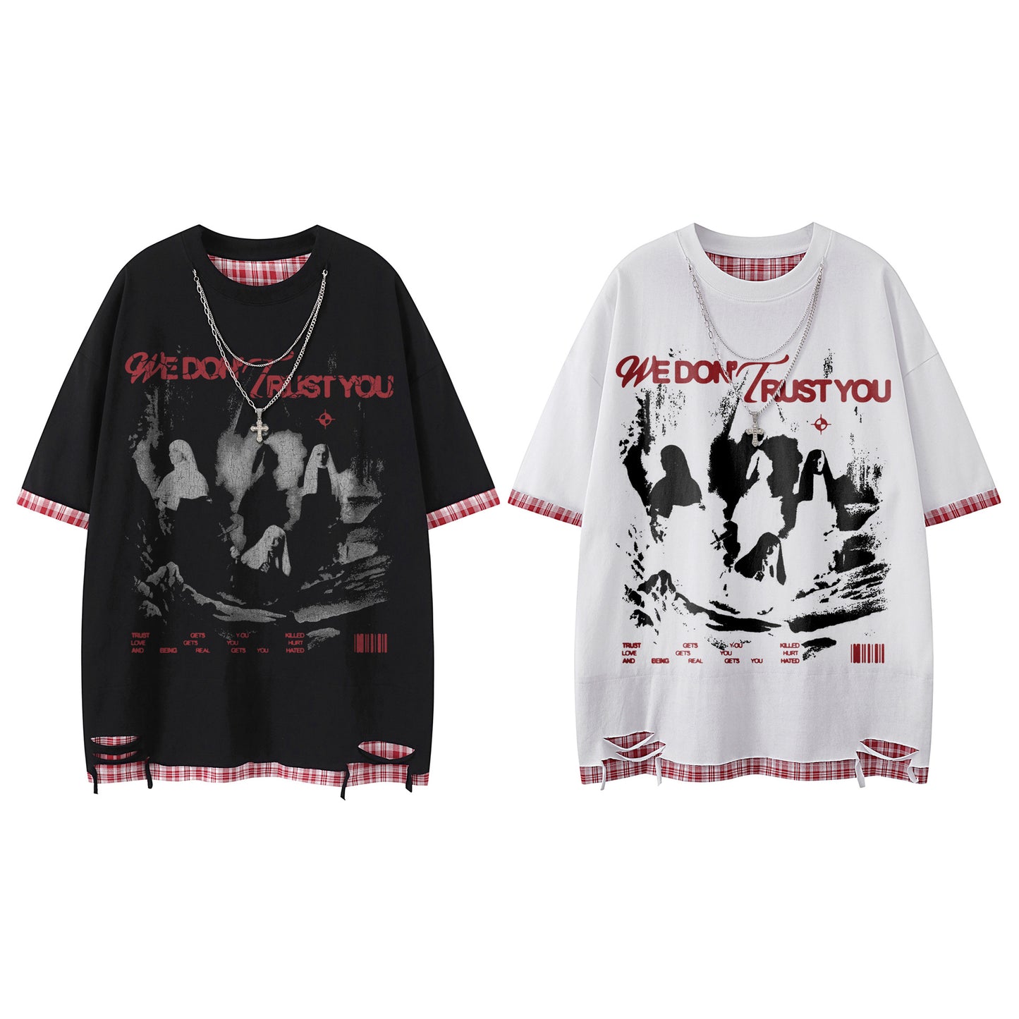 Blurred Silhouette Harajuku Style T-Shirt