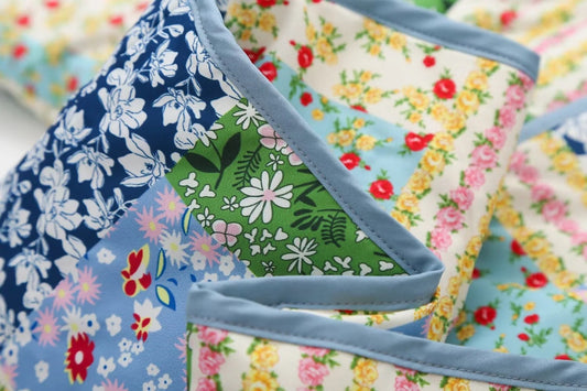 Chic Harajuku Vintage Floral Patchwork Quilted Jacket