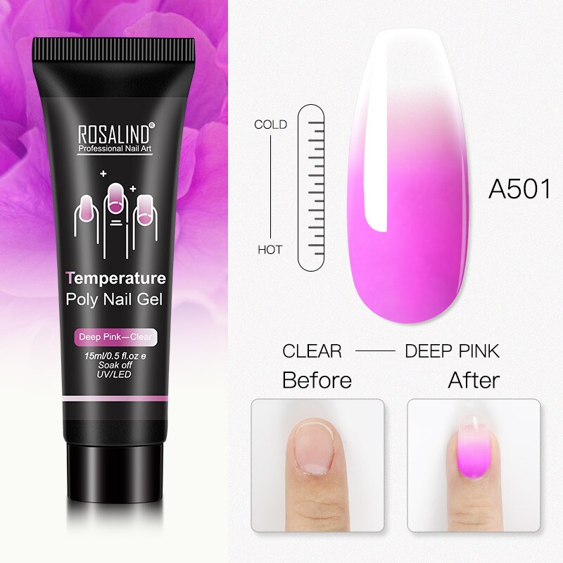 Glitter Poly Nail Gel Extension - 15ml Nail Polish for Manicure