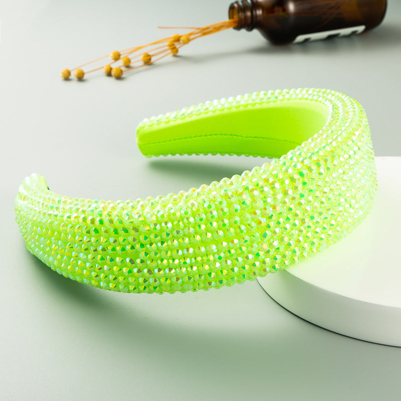 Fashion Fabric Inlaid Resin Drill Headband
