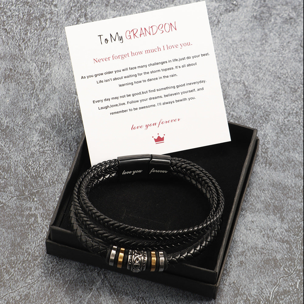 Men's Harajuku Style Stainless Steel Woven Bracelet