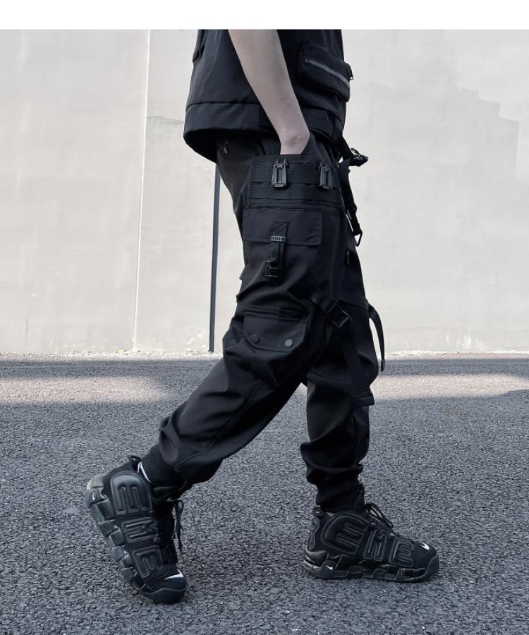 Harajuku Style Loose Fit Multi-Pocket Overalls for Men