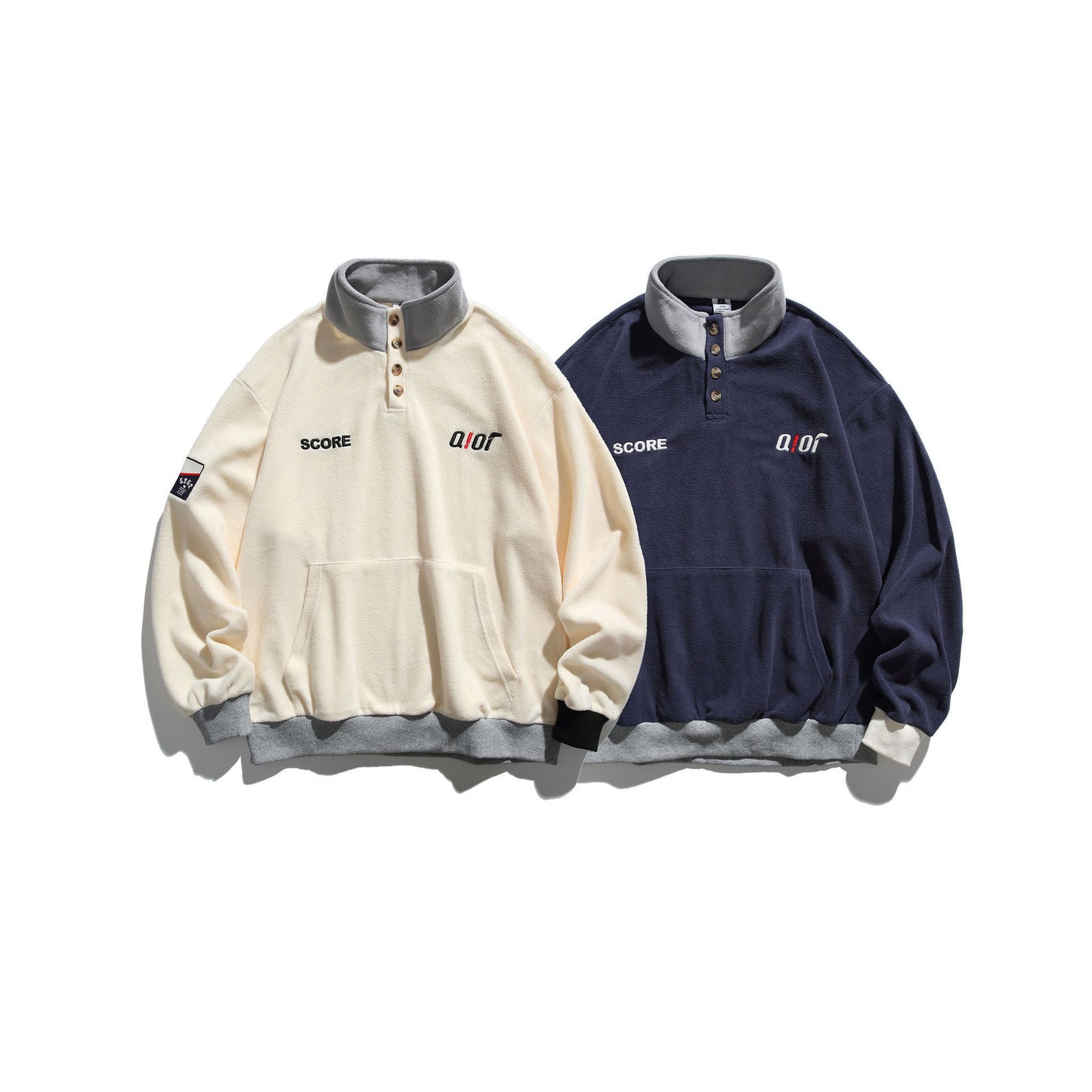 Retro Woven Embroidered Cardigan Sweatshirt