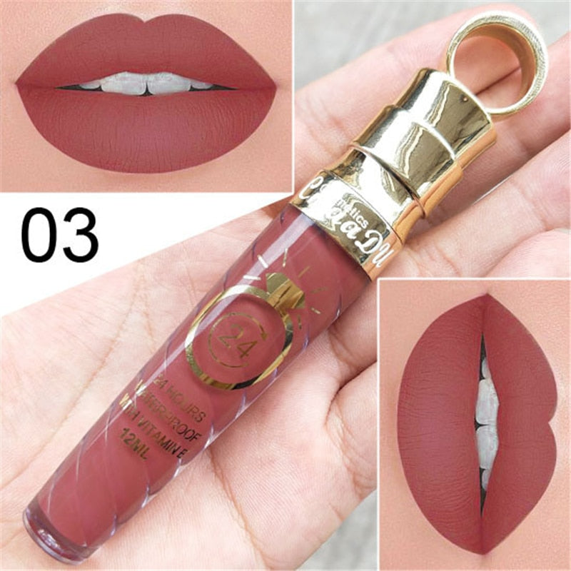 20 Colors Waterproof Long Lasting Matte & Shimmer Lip Gloss