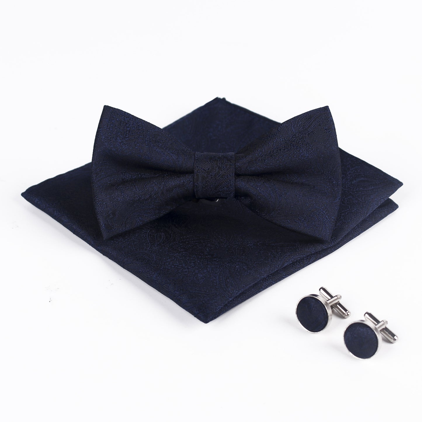 3 Piece Polyester Jacquard Matte Color Men's Party Accessory Set