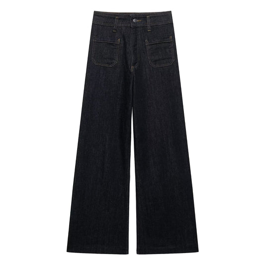 Versatile High Waist Wide Leg Jeans for Women