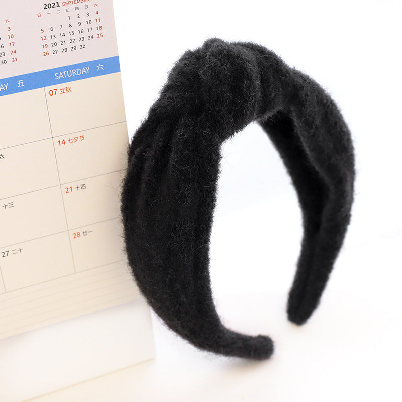 Woolen Mink Hair Hoop Knot Headband