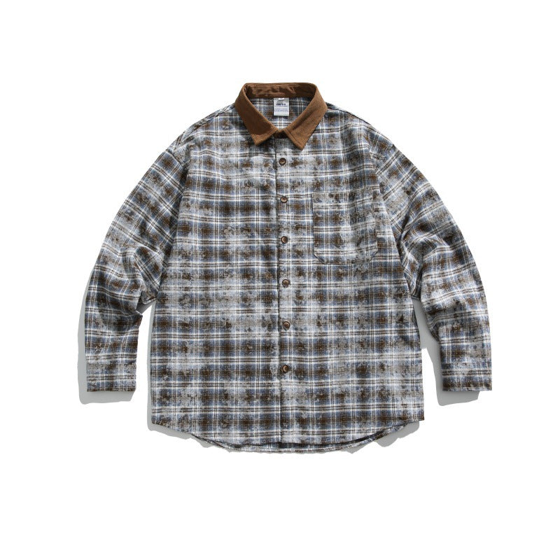 Playful Plaid Loose Fit Shirt - Harajuku Style