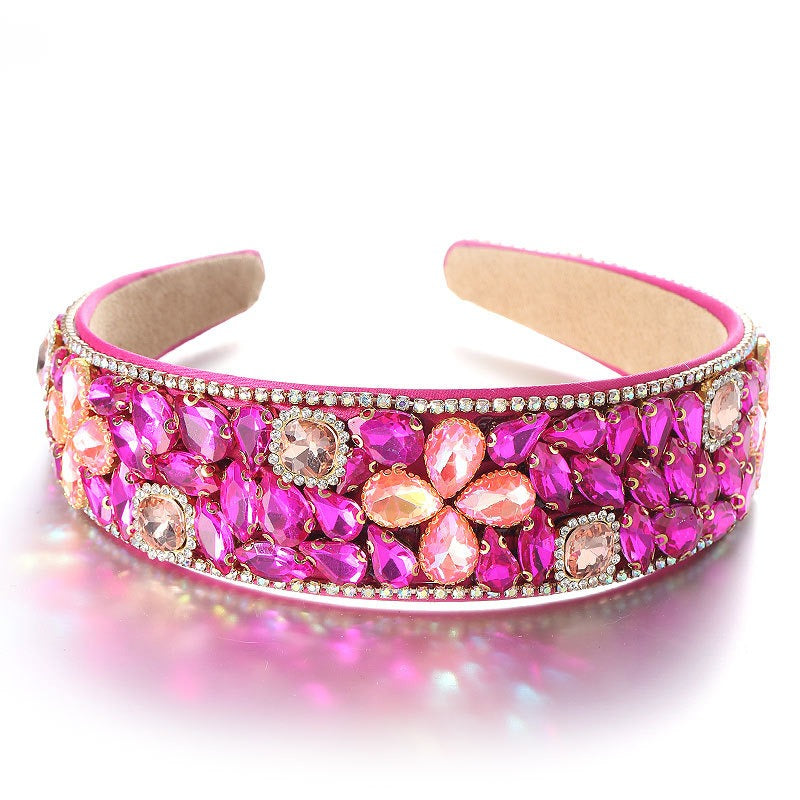 Baroque Retro Full Set Rhinestone Sponge Headband