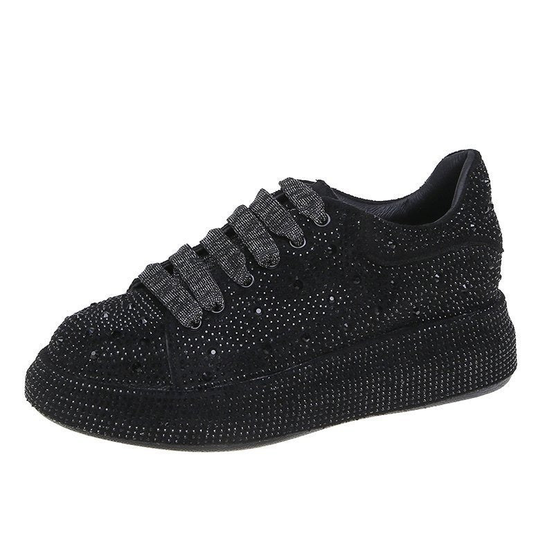 Trendy Full Diamond Sponge Cake Sole Sports Shoes