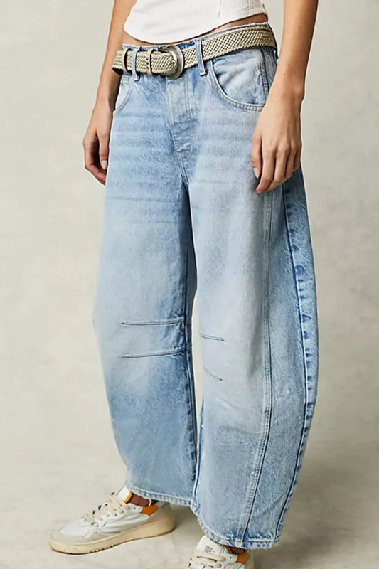 Harajuku Wide Leg Jeans with Pockets