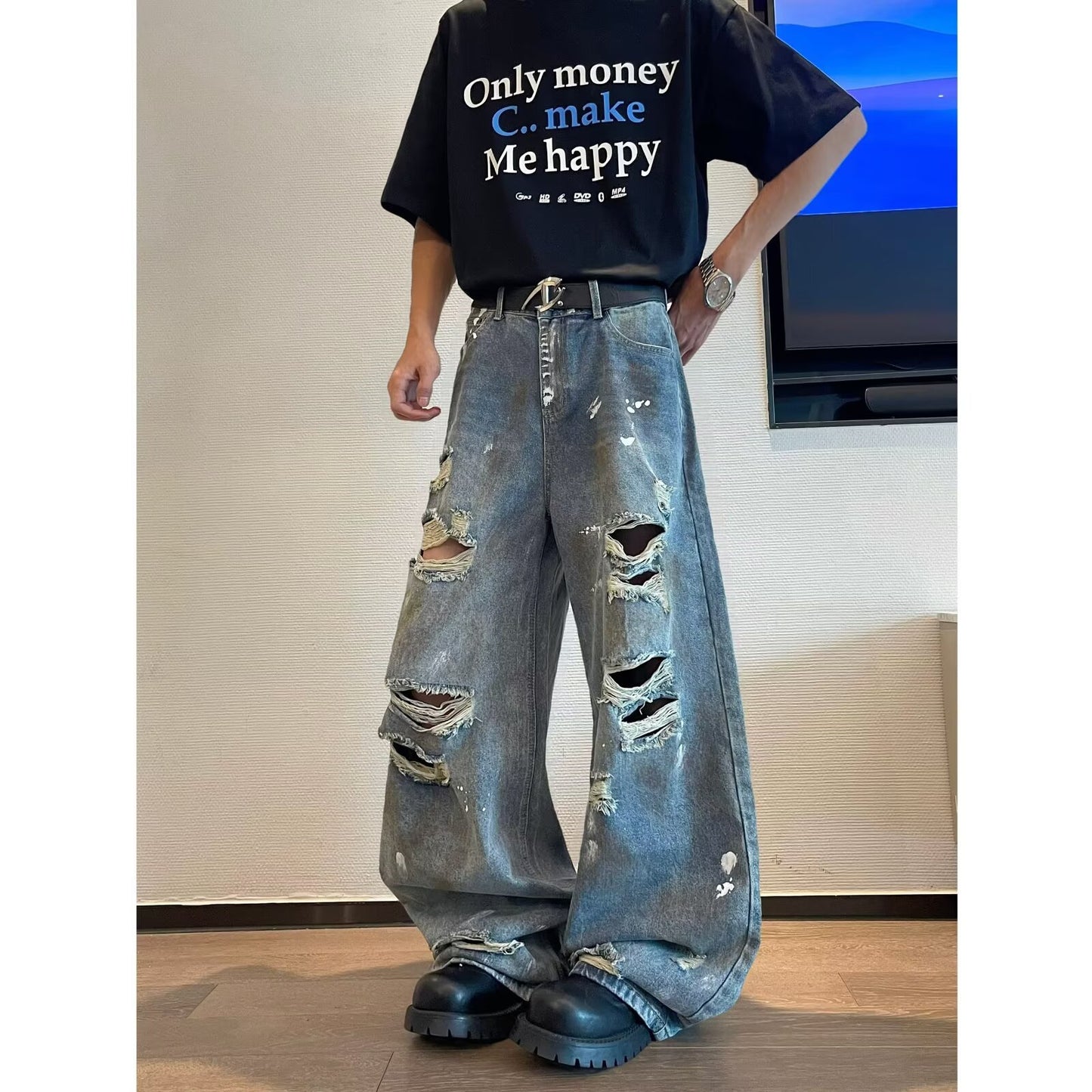 Summer Retro Wide Leg Beggar Pants