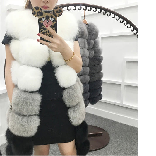 Luxury Faux Fur Vest for Women - Harajuku Style