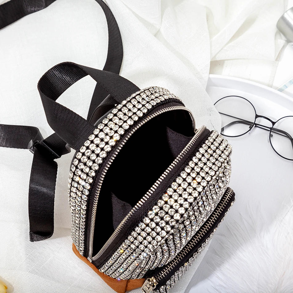 Kawaii Rhinestone Crossbody Bag - Harajuku Style