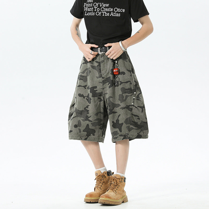 Lumbering Loose Straight Leg Cropped Pants