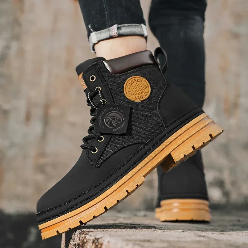 Men's Big Yellow Boots - Harajuku Style