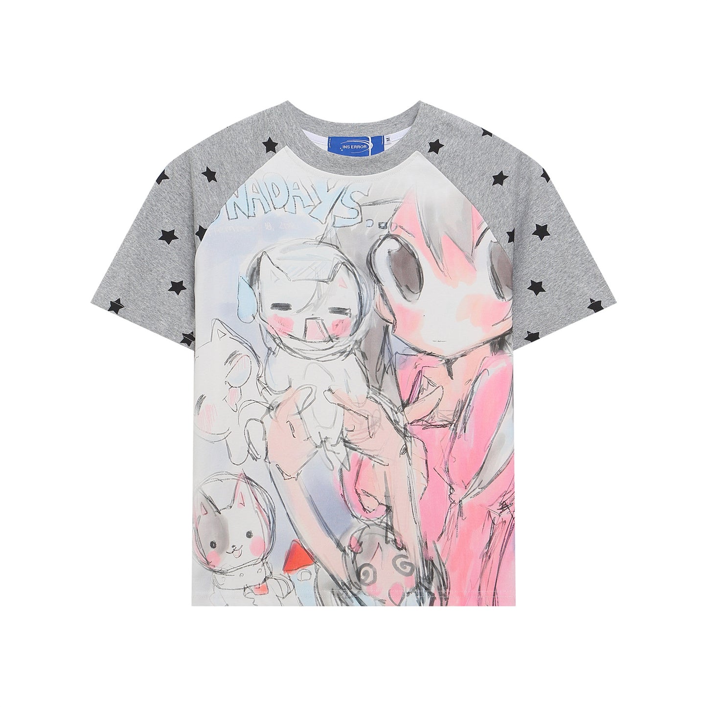 Women's Slim Fit Harajuku Style Grey T-Shirt