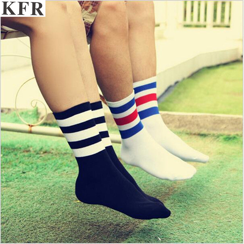 Harajuku Style Playful Three Stripes Socks