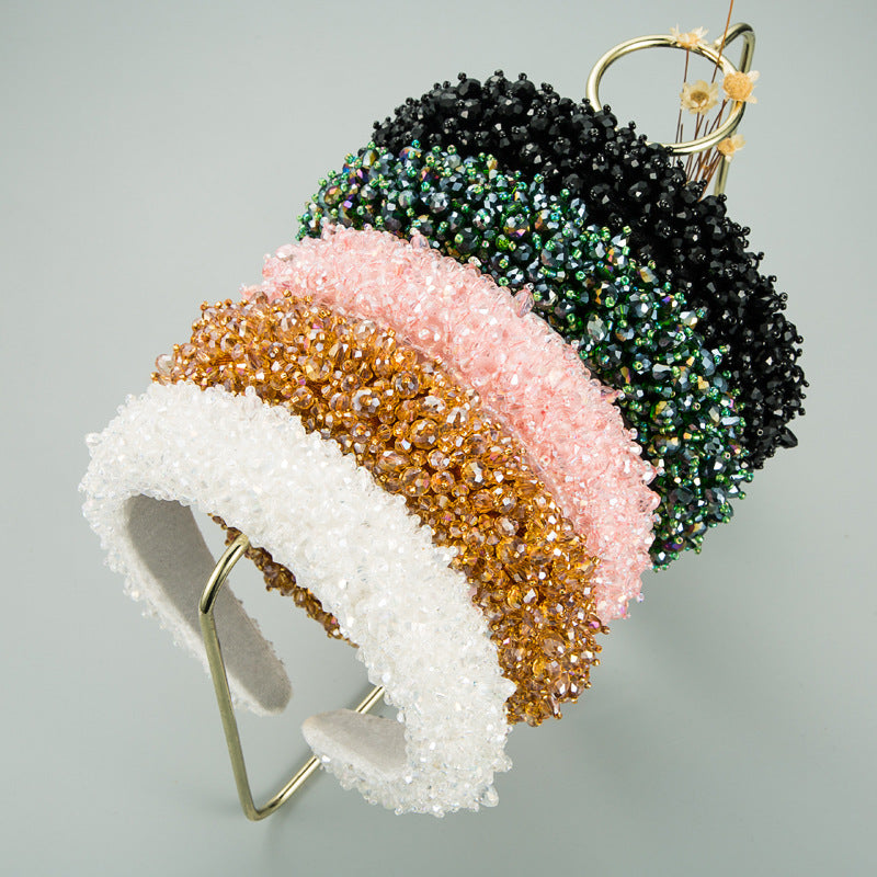Baroque Hand-Sewn Stellalou Headband Full Of Crystal