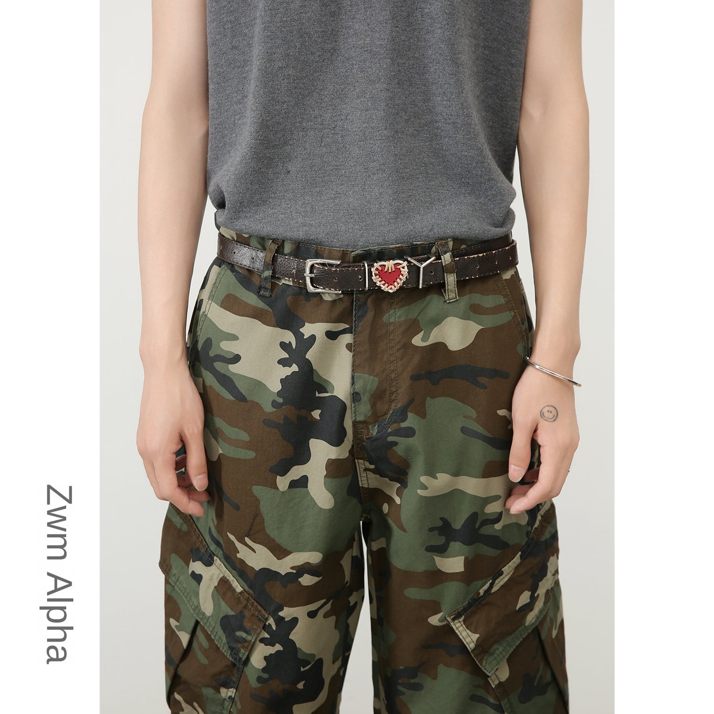Korean Retro Camouflage Work Pants for Men