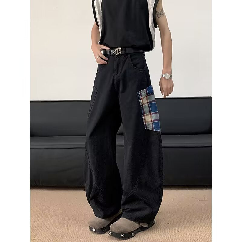 Harajuku Curved Knife Denim Pants
