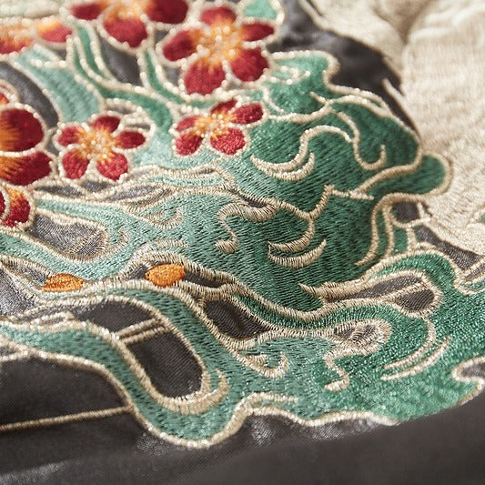 Nine-Tailed Fox Embroidered Cotton Coat - Harajuku Style