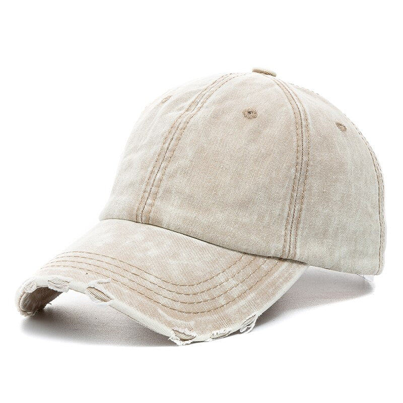 Unisex Washed Cotton Cap - Harajuku Style Baseball Hat