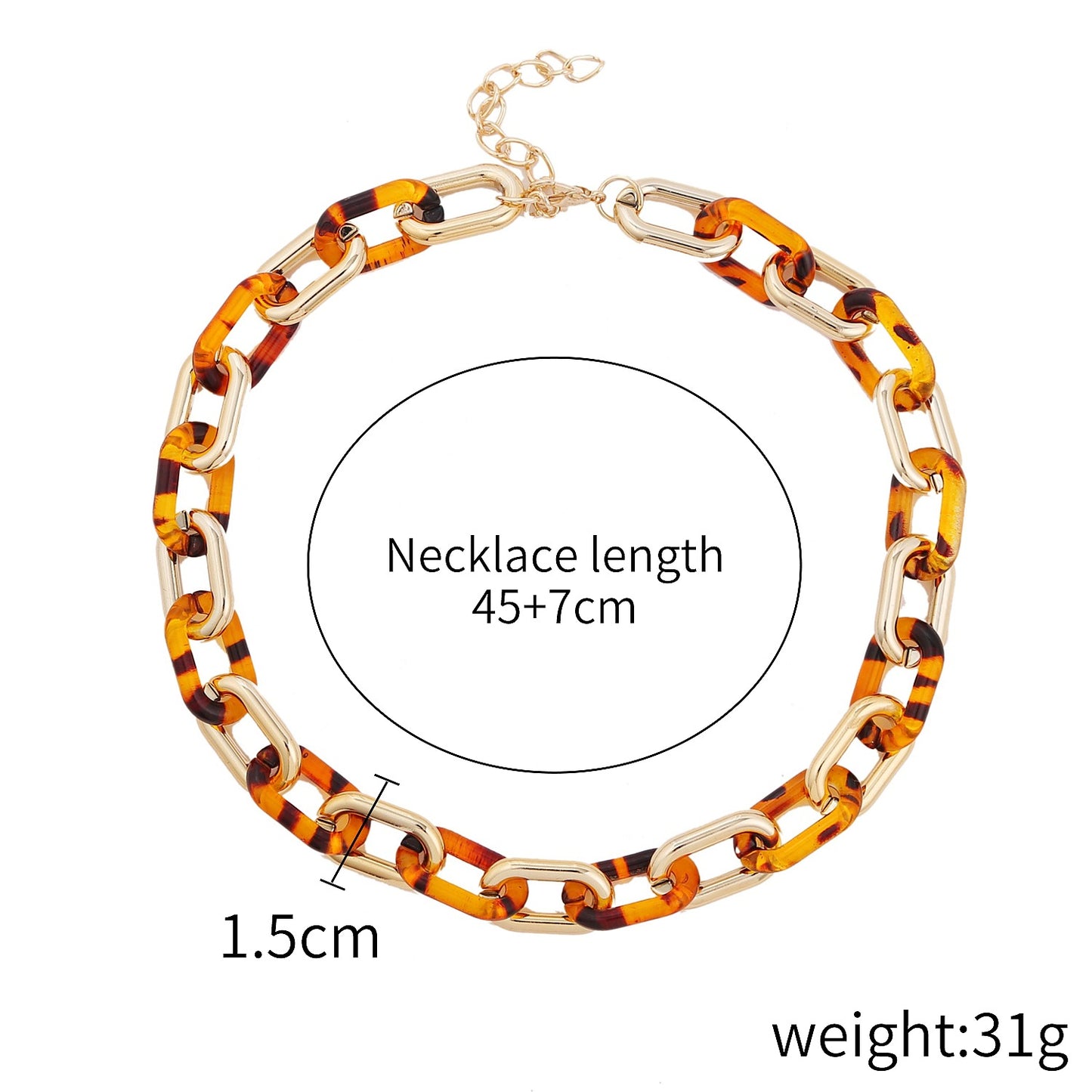 Colorful Cuban Chain Necklace - Harajuku Style