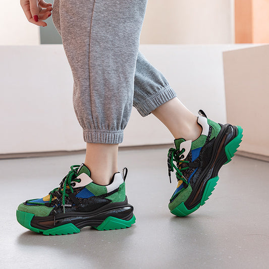 Harajuku-Inspired Women's Thick Sole Casual Sports Shoes