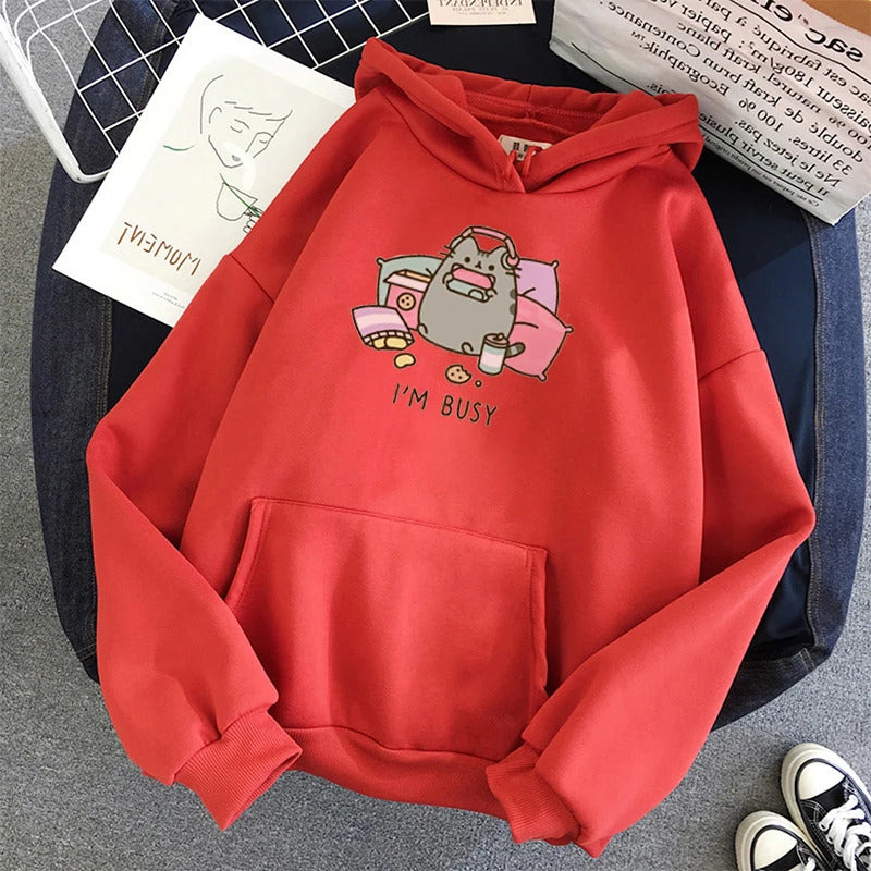Cartoon Cute Printed Hooded Sweatshirt Unisex Long Sleeve Casual Jacket Fashion Versatile
