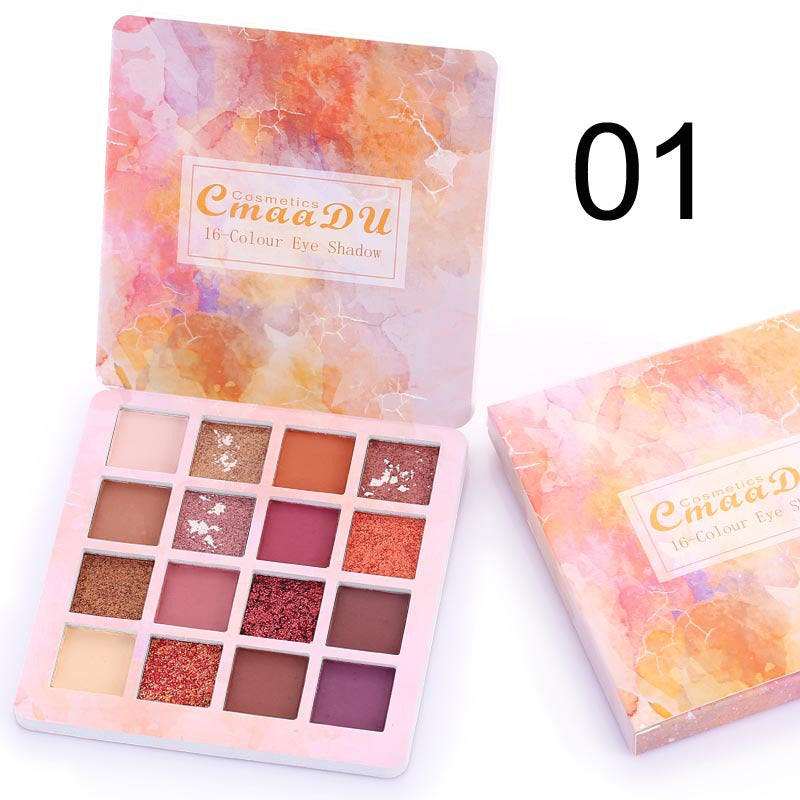 16 Vibrant Shades of Waterproof Shiny Eyeshadow
