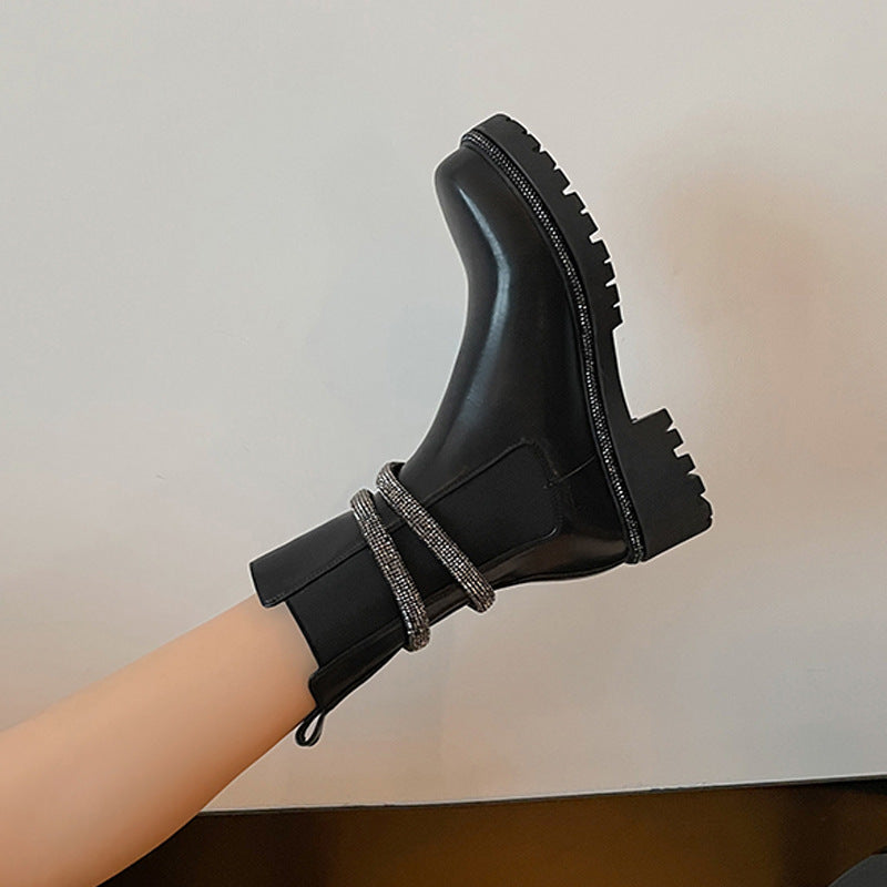 Harajuku Style Women's Thick Soled Chelsea Boots