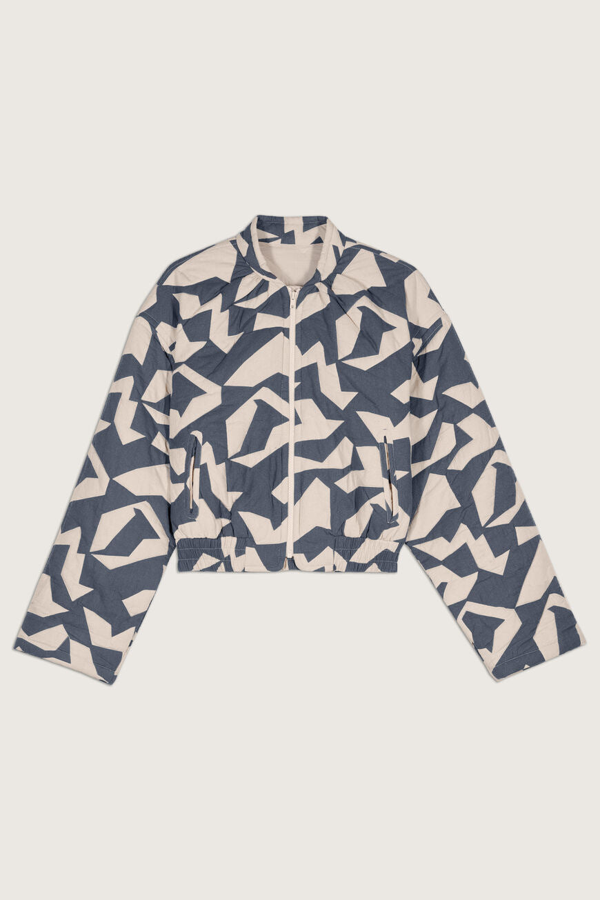 Harajuku Style Retro Printed Cotton Jacket