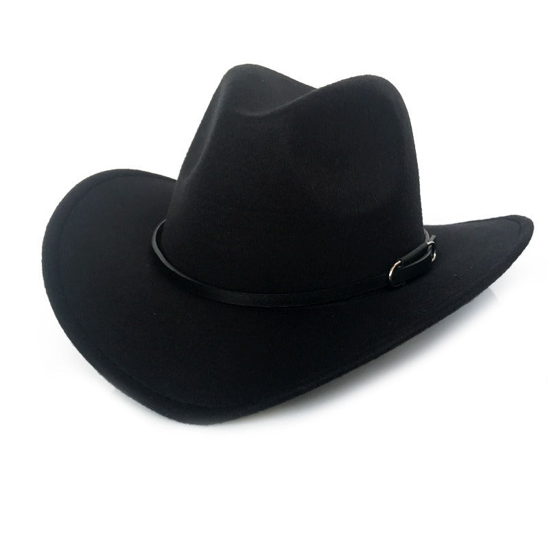 Vintage Woolen Denim Top Hat for Autumn & Winter