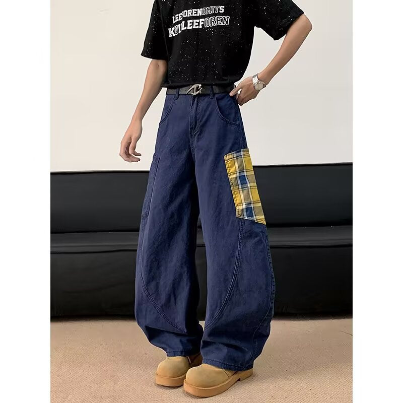 Harajuku Curved Knife Denim Pants