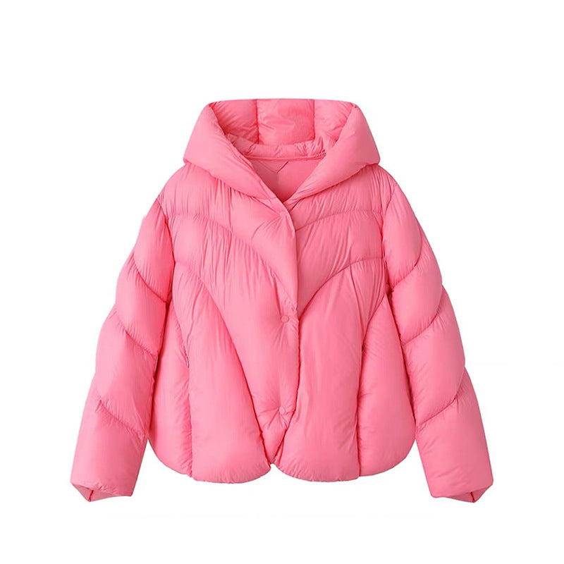 Harajuku Irregular Cape Down Jacket for Women