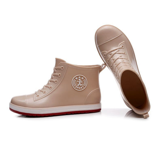Harajuku Style Waterproof Short Tube Rain Boots for Women