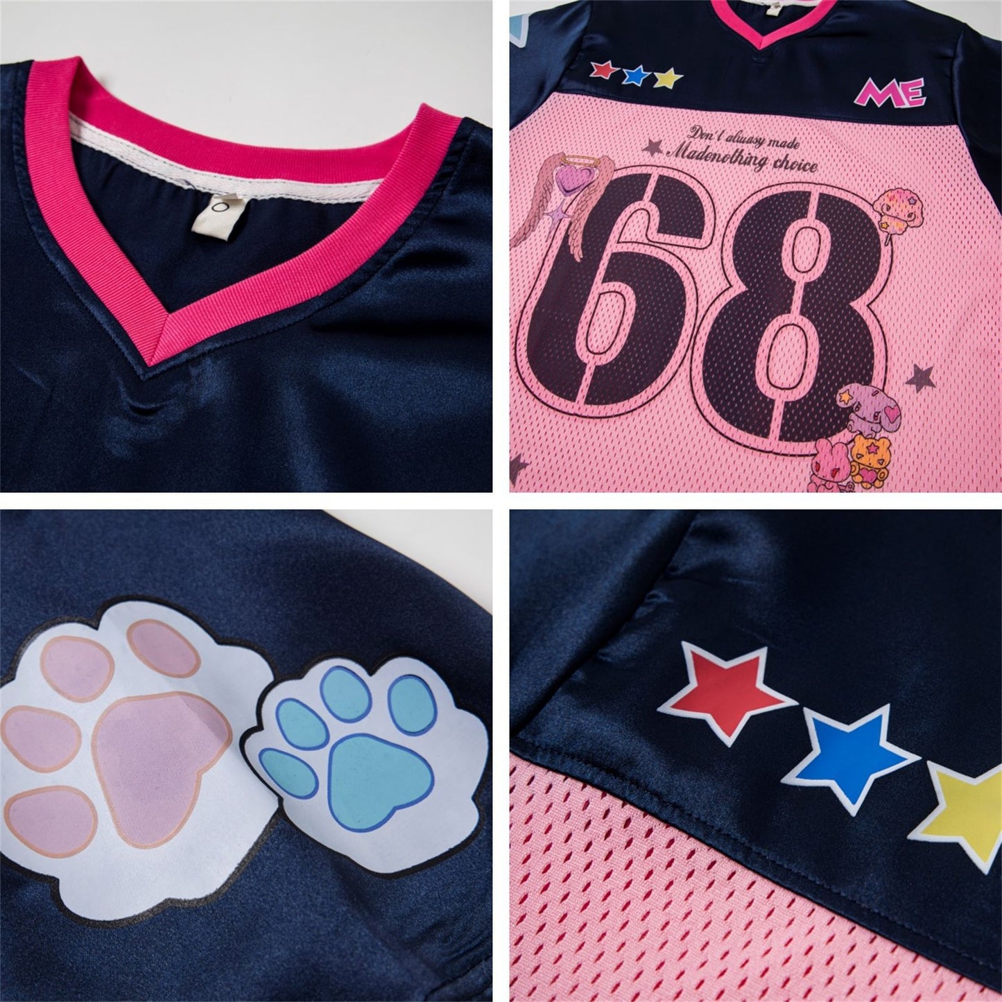 Design Sense Niche American Retro V-Neck Football Jersey