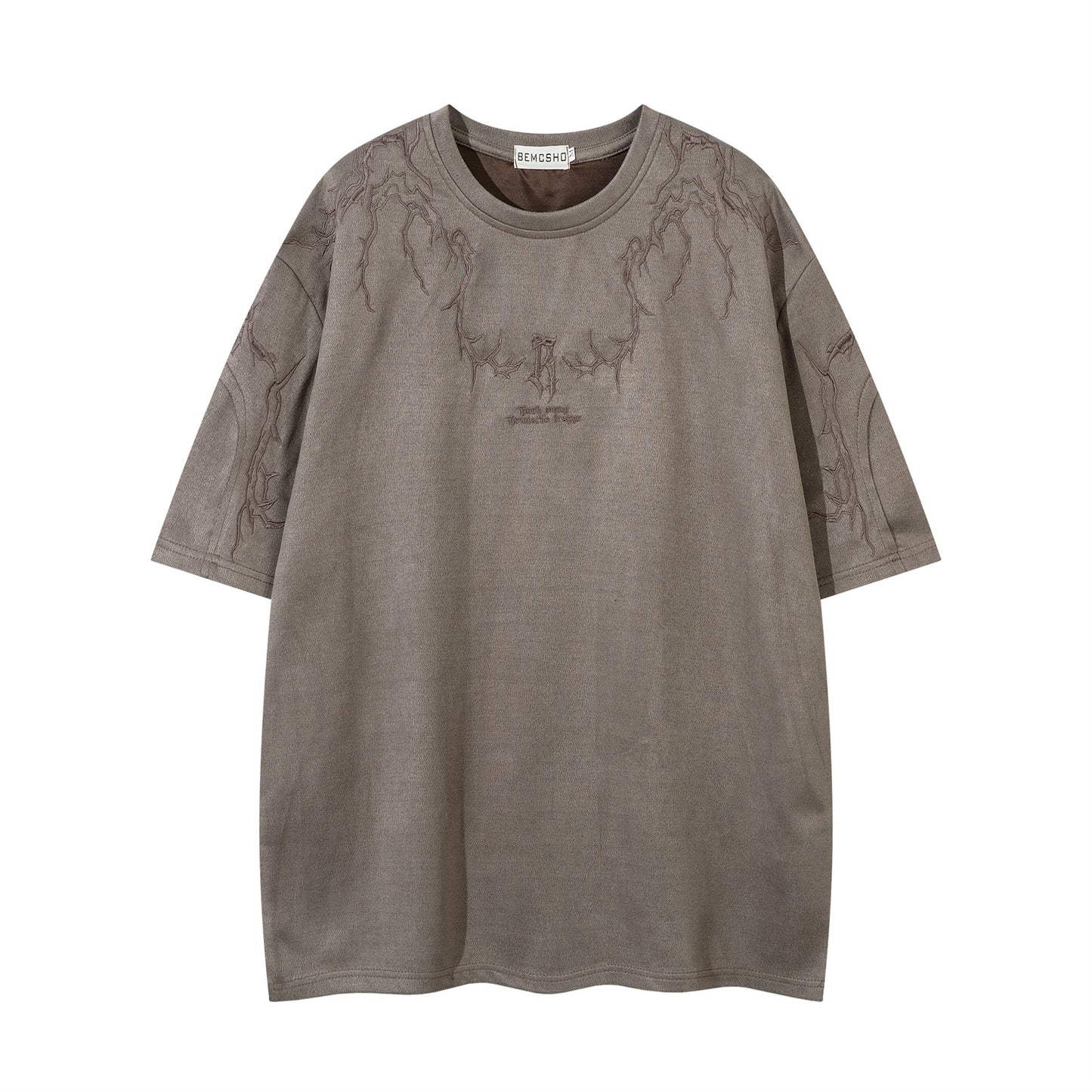 Harajuku Style Embroidered Short Sleeved T-Shirt