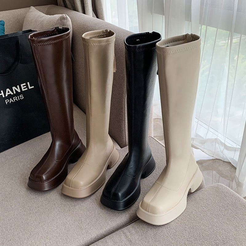 Harajuku Style High Knee Thick Bottom Boots for Women