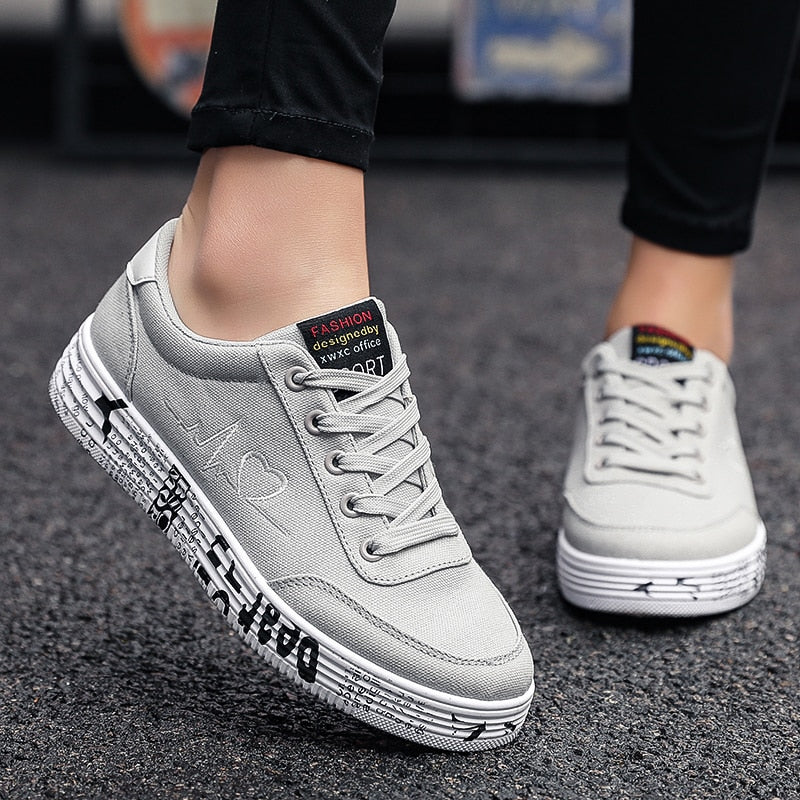 Harajuku Style Women’s Lace-Up Vulcanized Sneakers